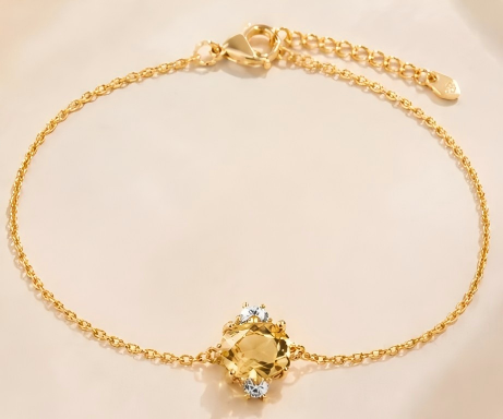 Gold Diamond Square Bracelet
