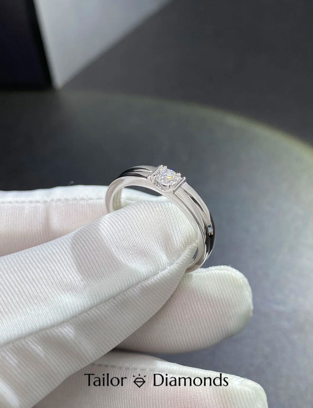 18K Yellow Gold Halo Square Diamond Ring