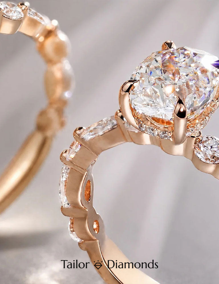 Oval Diamond Rose Gold Ring