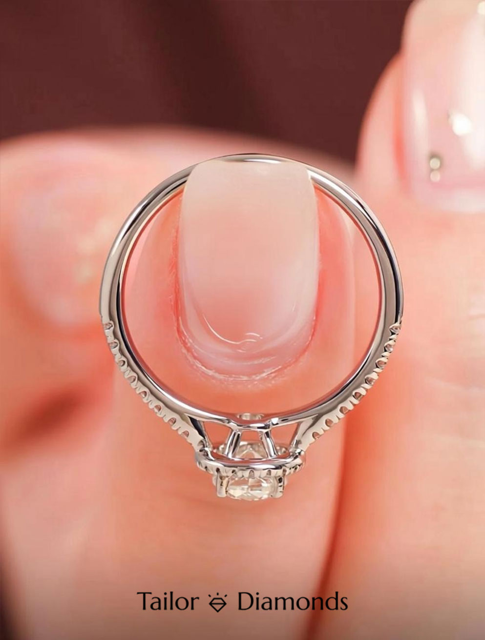 White Gold Halo Round Diamond Ring