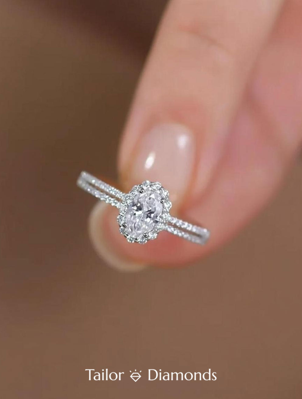 Yellow Gold Full Pave Six Prong Round Diamond Ring